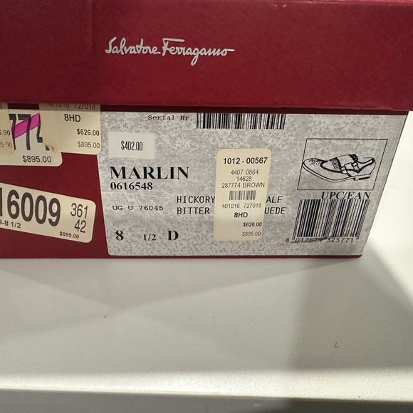 Salvatore ferragamo Marlin brown double monkstrap shoe size 8.5 - Picture 5 of 7